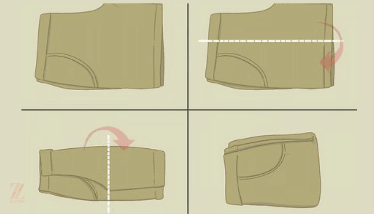 كيفية طي الملابس الشورت